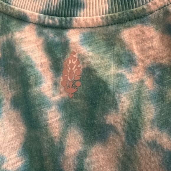 Free people movement teal tie dye tank size xs activewear performance - Picture 2 of 6